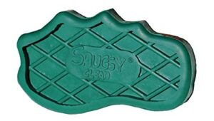 grewal equestrian snuggy clean large teeth rubber groomer curry (dark green)