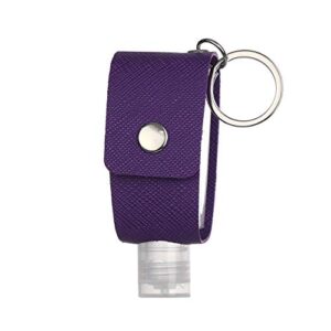 fashyner holder with keychain carrier refillable containers travel accessories reusable travel bottle empty container sub-bottling hand sanitizer (purple)