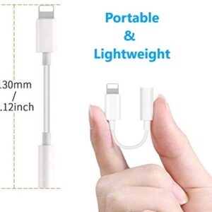 [Apple MFi Certified] Lightning to 3.5 mm Headphone Adapter, 3 Pack for iPhone Dongle Aux Headphones Jack Adapter Cable Connector Compatible with iPhone 13/12/11/Xs/XR/X/8/7/iPad/iPod, All iOS Systems