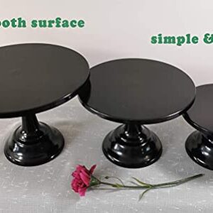 3 Pieces Cake Stand Set Black Metal Cupcake Holder Dessert Display Plate Decor Serving Platter for Baby Shower Wedding Birthday Parties Celebration