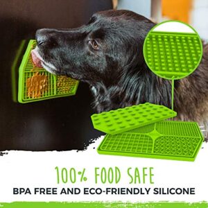 Mighty Paw Dog Lick Pad | BPA-Free Food Grade Silicone Mat for Fun, Anxiety, & Boredom Relief. Strong Suction Cups for Easy Grooming and Slow Feeding. Supports Dental Health. Dishwasher Safe