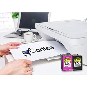 Cartlee Remanufactured Ink Cartridge 60XL 60 XL Replacement for HP Envy 100 110 120 Photosmart C4670 c4680 c4780 c4795 d110 Deskjet D2660 d2680 f2430 f4280 f4440 f4480 f4580 Printer (1 Black, 1 Color)