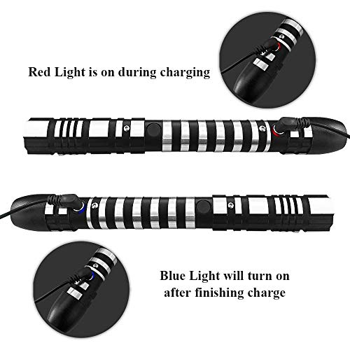 YDDSABER Lightsaber and Carrying Bag, RGB 16 Colors Changing Metal Aluminum Hilt, Ghost Premium Force FX Black Series Light Saber with 3 Mode Sound,for Adults, Support Real Heavy Dueling