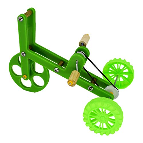 POPETPOP Parrot Parrot Bike Toy Training Toy Mini Bike Toy Intelligence Training Toy for Parakeet Cockatiel Conure Budgies Parrot Play Toy Lovebird Parrot Training Toys (Green)