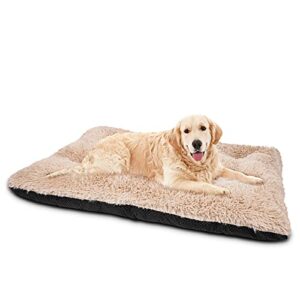 joejoy large dog bed crate pad, ultra soft calming dog crate bed washable anti-slip kennel crate mat for extra large medium small dogs, dog mats for sleeping and anti anxiety