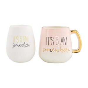 pink mom silicone wine mug set