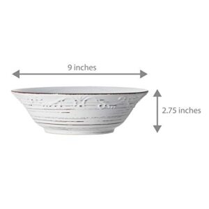 Pfaltzgraff Trellis, Serve Bowl, 9", White