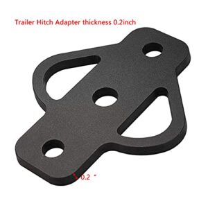 3-Way Trailer Hitch Adapter with Bolt Fit for ATV Lawn Mower Golf Cart Garden Tractor Flat Towing Tow Ball Mount