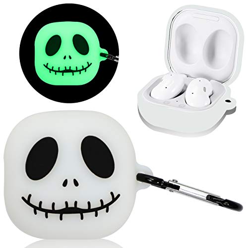 Jowhep Case for Samsung Galaxy Buds Live, Cartoon 3D Design Cute Silicone Cover Fashion Kawaii Funny Cool Fun,Soft Protective for Buds Live Girls Boys Women Kids Cases for Samsung Buds Live Jack Skull