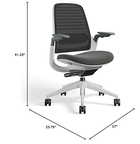 Steelcase Series 1 Office Chair, Hard Floor Casters, Graphite