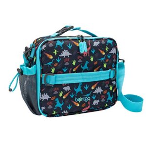 Bentgo Prints Insulated Lunch Bag Set With Kids Bento-Style Lunch Box and 4 Reusable Ice Packs (Dinosaur)