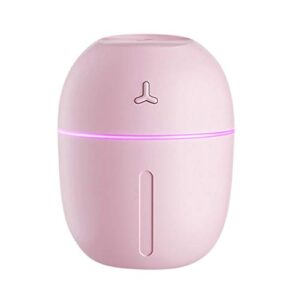 Easytoy Portable Mini Humidifier, 300mlCool Mist Humidifier, USB Personal Desktop Aromatherapy Diffuser with LED Light for Baby Bedroom Travel Office Car, Auto Shut-Off, 2 Mist Modes, Super Quiet