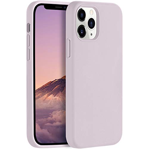 LEOMARON Compatible with iPhone 12 and iPhone 12 Pro Case 6.1 inch, Liquid Silicone Full Body Protection Cover Case with Soft Microfiber Cloth Lining for iPhone 12 and iPhone 12 Pro 2020, Lavender