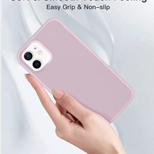 LEOMARON Compatible with iPhone 12 and iPhone 12 Pro Case 6.1 inch, Liquid Silicone Full Body Protection Cover Case with Soft Microfiber Cloth Lining for iPhone 12 and iPhone 12 Pro 2020, Lavender