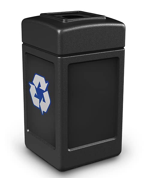 Commercial Zone Recycle42 Mixed Recycling Open Top - Black (746301)