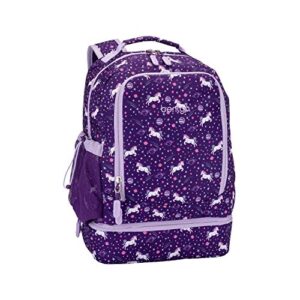 Bentgo 2-in-1 Backpack & Insulated Lunch Bag Set With Kids Prints Lunch Box and 4 Reusable Ice Packs (Unicorn)