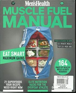 men's health magazine, muscle fuel manual eat smart maximum gains printed in uk