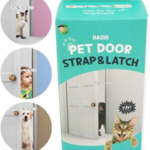 Cat Door Adjustable Latch Buddy Pet Stopper - Dog Proof Litter Box for doorways Cat Door Stop Strap, Interior Cat Door Holder, Feeding Station for Cats by HA SHI