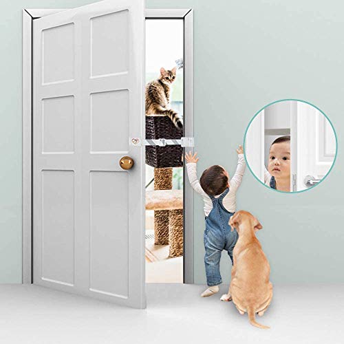 Cat Door Adjustable Latch Buddy Pet Stopper - Dog Proof Litter Box for doorways Cat Door Stop Strap, Interior Cat Door Holder, Feeding Station for Cats by HA SHI