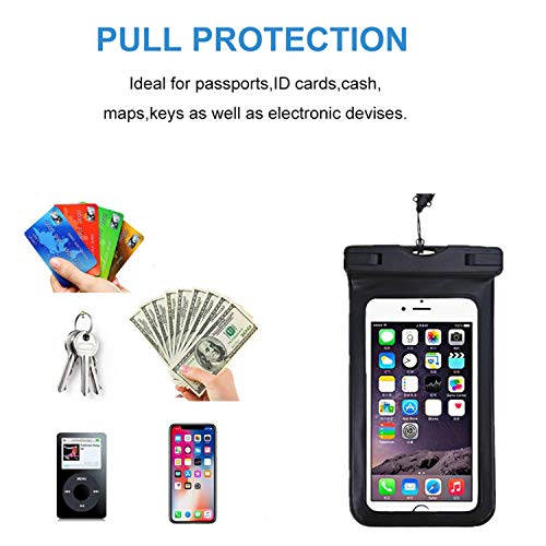 Universal Waterproof Underwater Cell Phone Dry Bag Pouch Case with Lanyard Armband for iPhone 13, 13 Pro, 13 Pro Max, 13 Mini, for Samsung Galaxy S22 Ultra 5G, S22+ 5G, S22 5G, S21 FE 5G, A13 5G