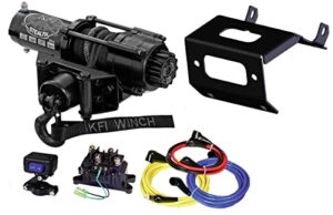 kfi se25 2500lb stealth winch & 102175 winch mount kit compatible/replacement for 2020-2021 honda foreman rubicon trx520 (all models)
