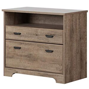 south shore versa 2-drawer file cabinet, weathered oak