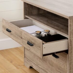 South Shore Versa 2-Drawer File Cabinet, Weathered Oak