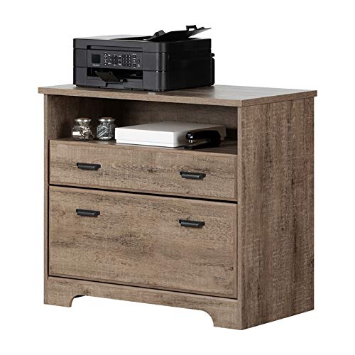 South Shore Versa 2-Drawer File Cabinet, Weathered Oak