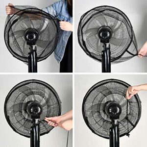 Simple Deluxe Oscillating 16″ 3 Adjustable Speed Pedestal Stand Fan with Fan Dust Cover for Indoor, Bedroom, Living Room, Home Office & College Dorm Use, 16 Inch, Black