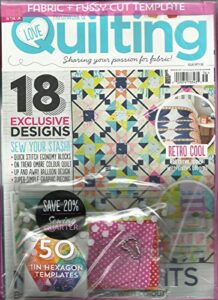 patchwork & love quilting, neon brights issue, 2017 no.56 free travel epp set