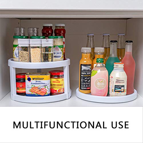 DLD single-layer rotatable two-layer sideboard, spice rack, storage rack, lazy Susan turntable, non-slip shelf (Single layer)