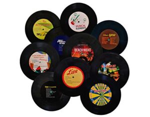 mini zozi 7 inch blank vinyl records fake 10 pieces in 1 pack for indie aesthetic room decor or home decor on wall for bedroom or living room discos music studio hip hop decorative purpose