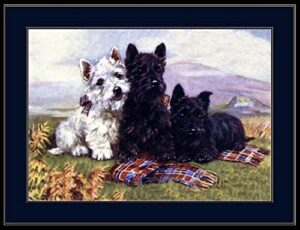 tymall jigsaw puzzle,1000 piece puzzle kids adult english picture west highland scottish terrier dog art vintage educational toy family entertainment educational wooden puzzles