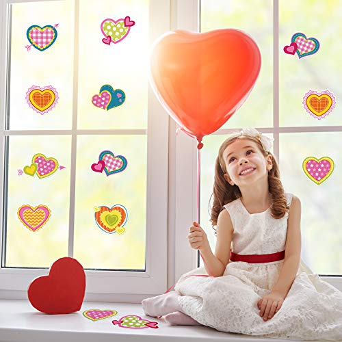 45 Pieces Assorted Color Education Hearts Cut-Outs Valentine Themed Cutouts with Glue Point Dots for Bulletin Board Classroom Decoration Valentine's Day Wedding Anniversary Party Supplies, 5.9 Inches