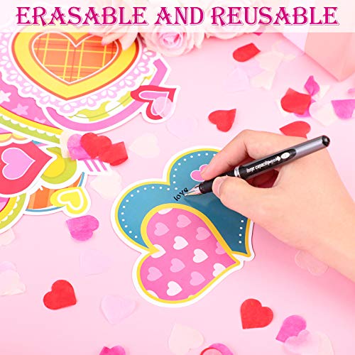 45 Pieces Assorted Color Education Hearts Cut-Outs Valentine Themed Cutouts with Glue Point Dots for Bulletin Board Classroom Decoration Valentine's Day Wedding Anniversary Party Supplies, 5.9 Inches
