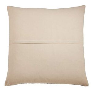 Saro Lifestyle Alexandria Collection Woven Striped Poly Filled Throw Pillow, 22", Ivory