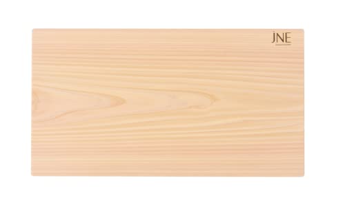 JNE Hinoki Cypress Wood Cutting Board, Chopping Board, Butcher Board, Serving Board, Solid Single Piece, No Joint, No Glue (17.3L x 9.5W x 1.2H inch)