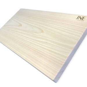 JNE Hinoki Cypress Wood Cutting Board, Chopping Board, Butcher Board, Serving Board, Solid Single Piece, No Joint, No Glue (17.3L x 9.5W x 1.2H inch)