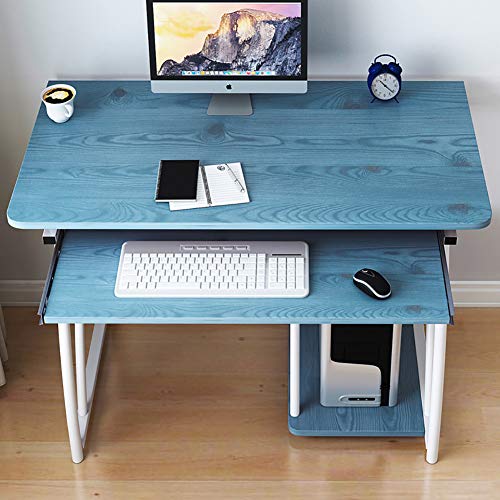 Computer Desk with Pullout Keyboard Tray,Compact Home Office Deskwith Storage Shelves,Pc Laptop Table Workstation for Small Place