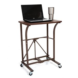 Origami RDP-01-VBW Folding Computer Desk for Office Study Students Bedroom Home Gaming and Craft | Space Saving Foldable Design, Fits Laptop, Collapsible, No Assembly Required, Small, Vintage Bronze