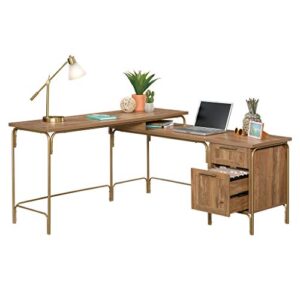 Sauder Coral Cape L-Desk, L: 60.55" x W: 59.09" x H: 30.08", Sindoori Mango Finish