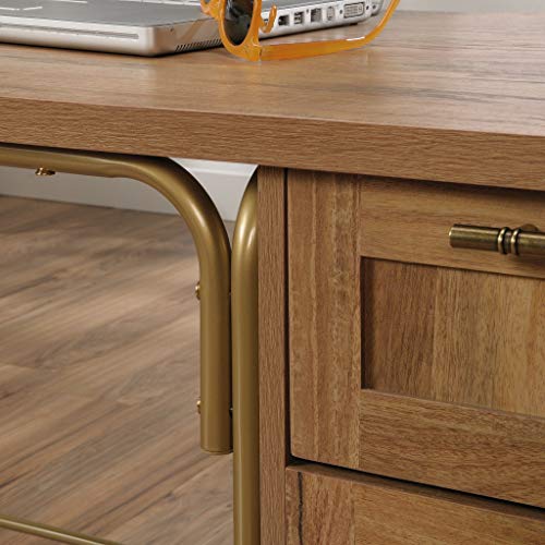 Sauder Coral Cape L-Desk, L: 60.55" x W: 59.09" x H: 30.08", Sindoori Mango Finish