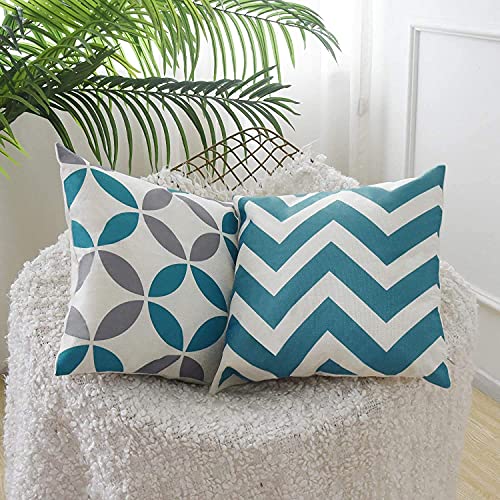 pendali Throw Pillow Covers 18x18, Decorative Square Throw Pillow Cover Cushion Covers Pillowcase, Home Decor Decorations for Sofa Couch Bed Chair Car, Set of 4, Pillow Protector