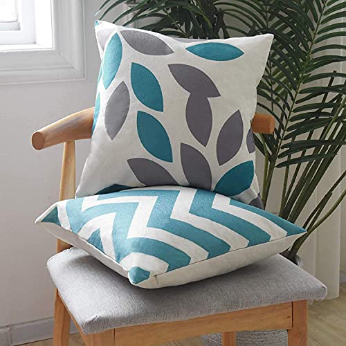 pendali Throw Pillow Covers 18x18, Decorative Square Throw Pillow Cover Cushion Covers Pillowcase, Home Decor Decorations for Sofa Couch Bed Chair Car, Set of 4, Pillow Protector