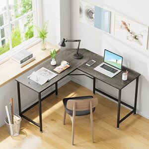 Elephance L Shaped Desk Corner Computer Desk Gaming Table Workstation for Home Office Study