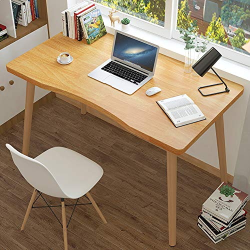 TOPYL Modern Computer Desk Ergonomic,Wooden Sturdy Office Desk Pc Laptop Table,Sturdy Writing Desk Workstation for Office Bedside Living Room