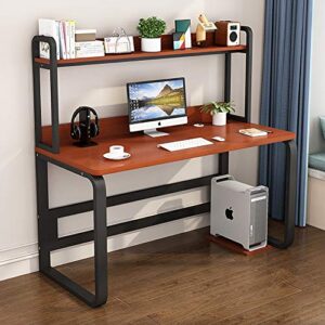 47inch computer desk with hutch and bookshelf,modern writing table gaming desk with space saving design,large home office workstationwith desk