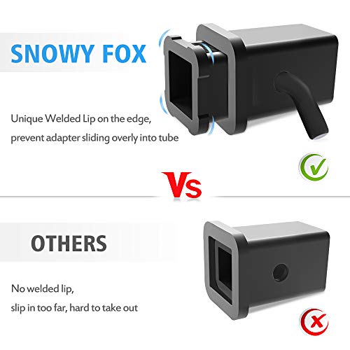 SnowyFox Newest 2-1/2" Class V to 2" Class III&IV Trailer Hitch Receiver Adapter - Heavy Duty Aluminium Alloy 2.5" to 2'' Reducer Sleeve with Hitch Pin and Clip