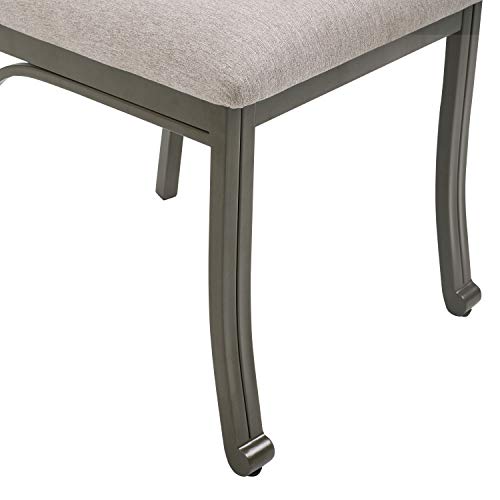 Powell Pewter Metal and Rustic Wood Side 2 Pack (2 Chairs) Franklin Dining