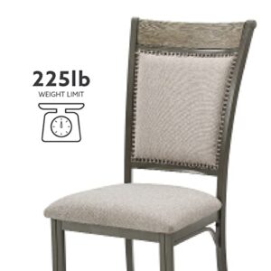 Powell Pewter Metal and Rustic Wood Side 2 Pack (2 Chairs) Franklin Dining